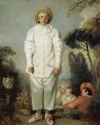 Jean antoine Watteau Pierrot oil painting artist